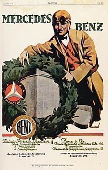 Ehe von Kranz und Stern: Die Unternehmen Benz & Cie. und Daimler-Motoren-Gesellschaft schließen sich 1926 zusammen. Bereits 1925 entsteht die gemeinsame Vertriebsorganisation, für die diese Anzeige wirbt.